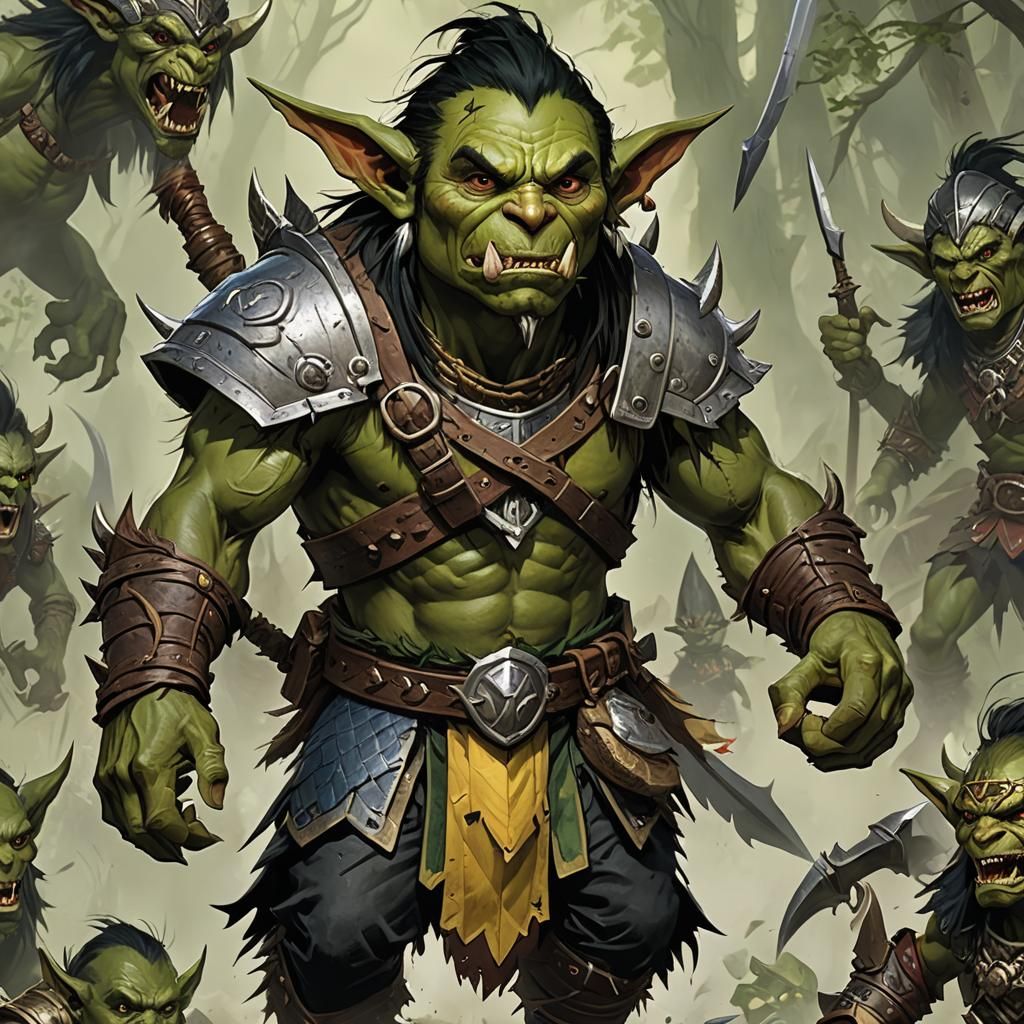 Goblin Barbarian Shaman: Skreeg the Mad, Fantasy Art