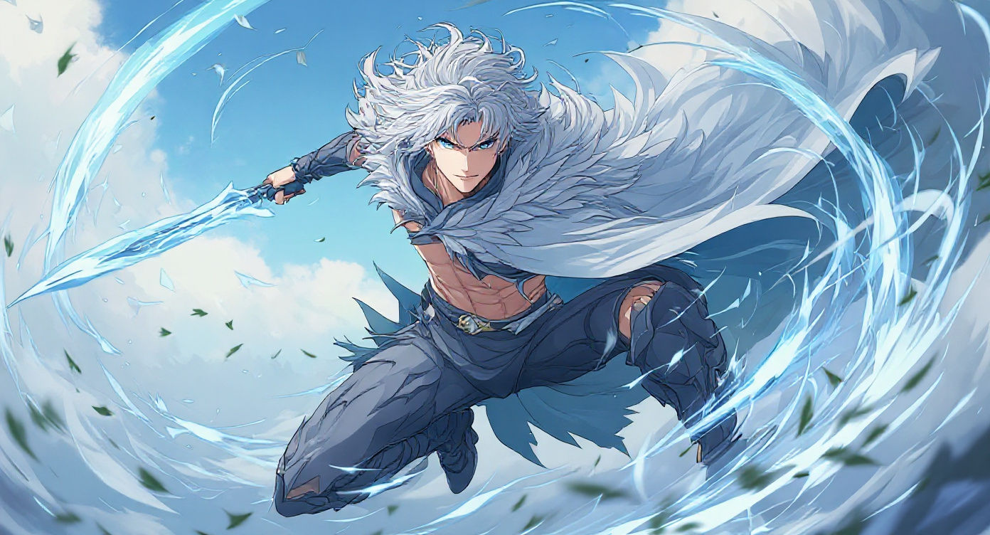 Agile Wind Warrior with Crystalline Blades