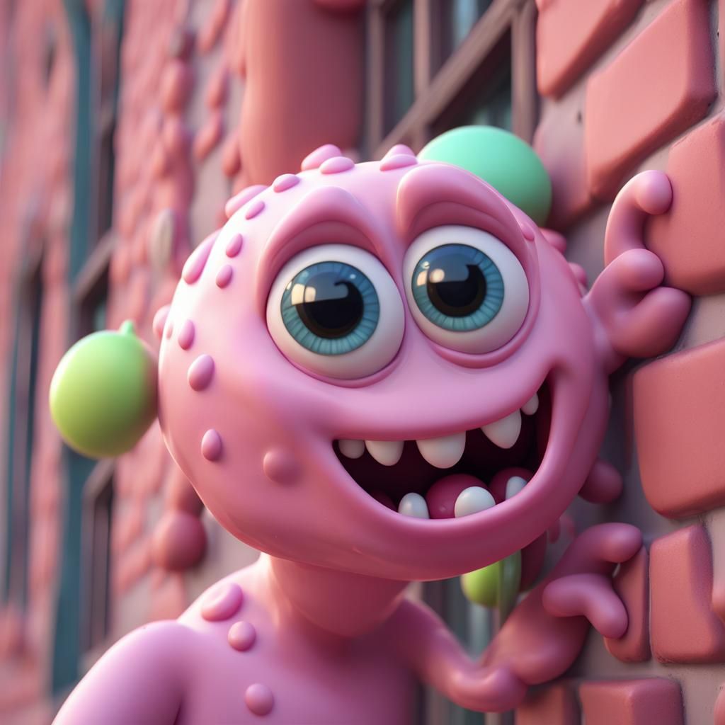 Cute Sugar Monsters Attack Pink Asylum: Disney Pixar