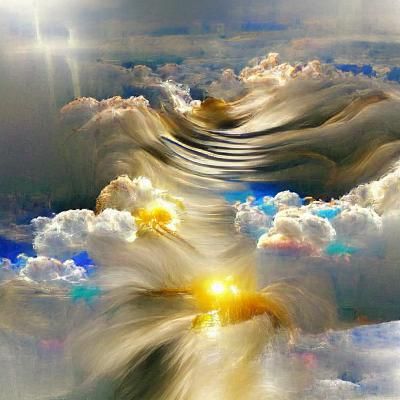 Ethereal Flow of Time in Divine Sunshine