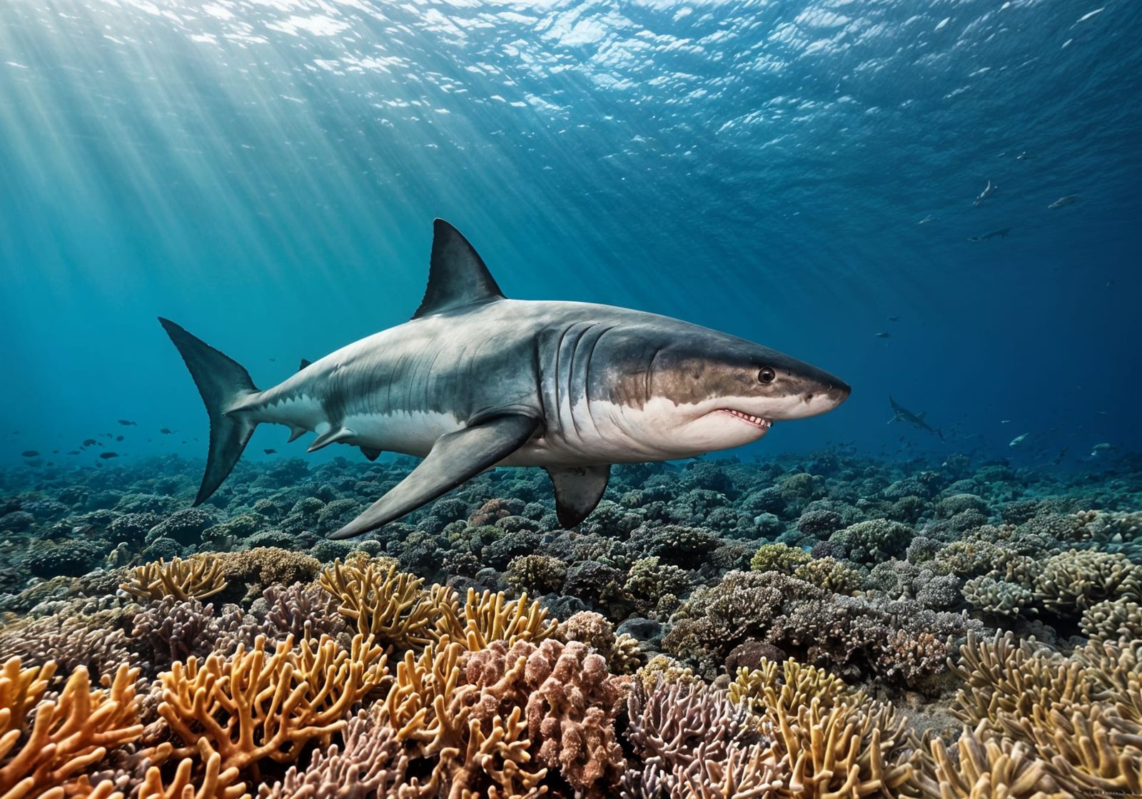 Great Barrier Reef in Vibrant Underwater Scene