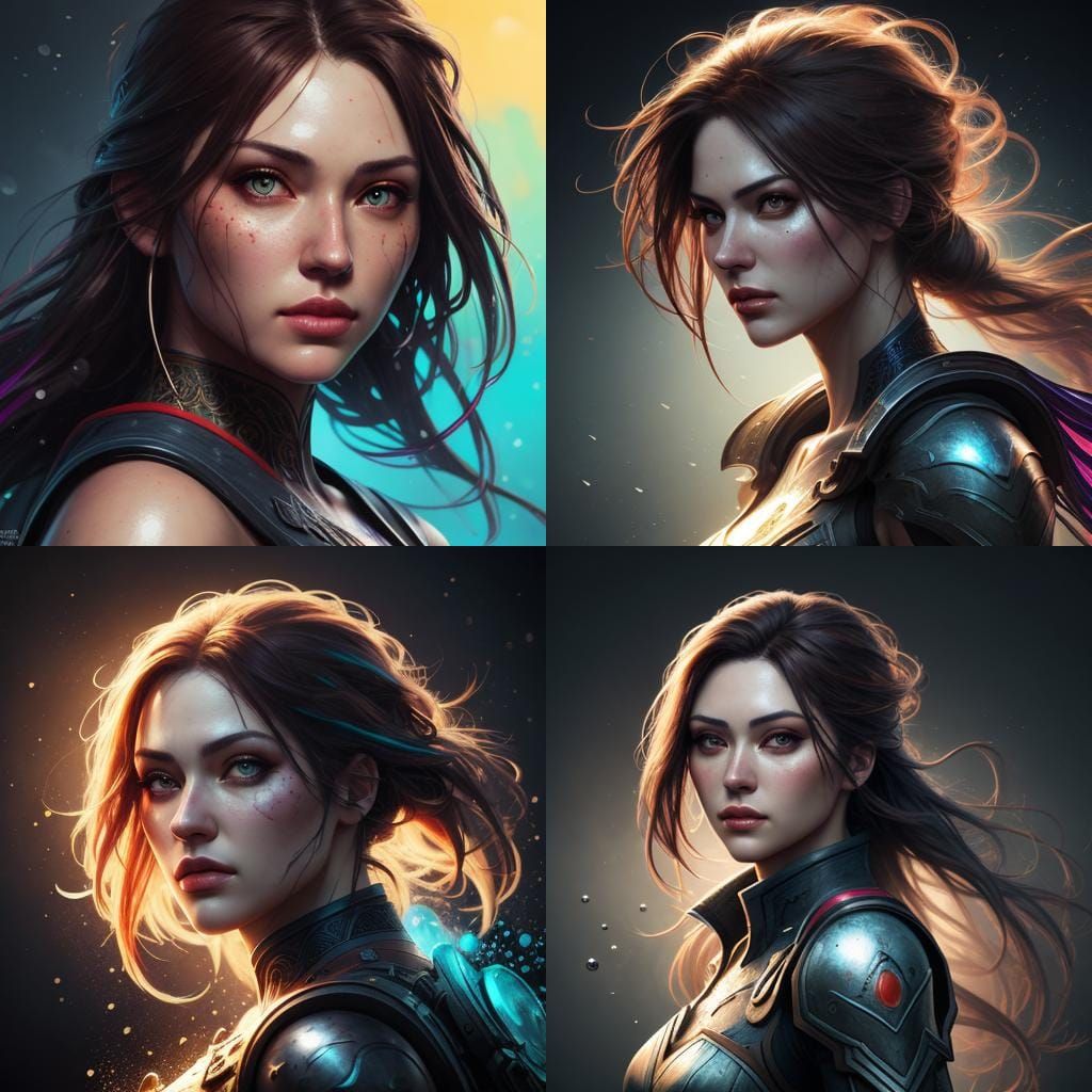 Hyperrealistic Girl Portrait with Dramatic Lighting