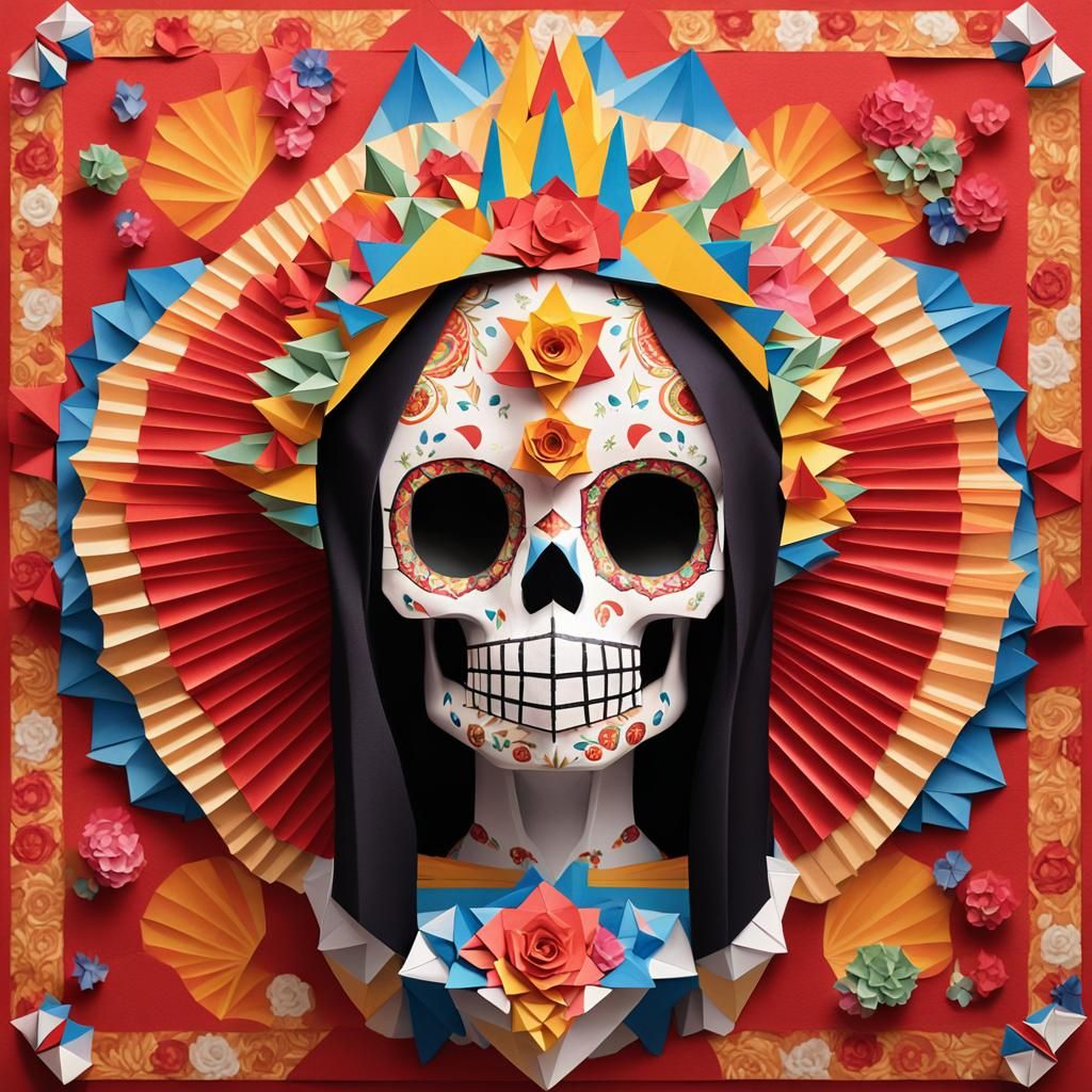 Betty Boop Skull as Virgin of Guadalupe