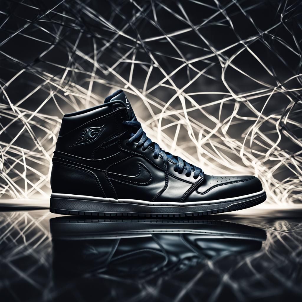 Hyperrealistic Sneaker with Unique Logo and Jordan Silhouett...