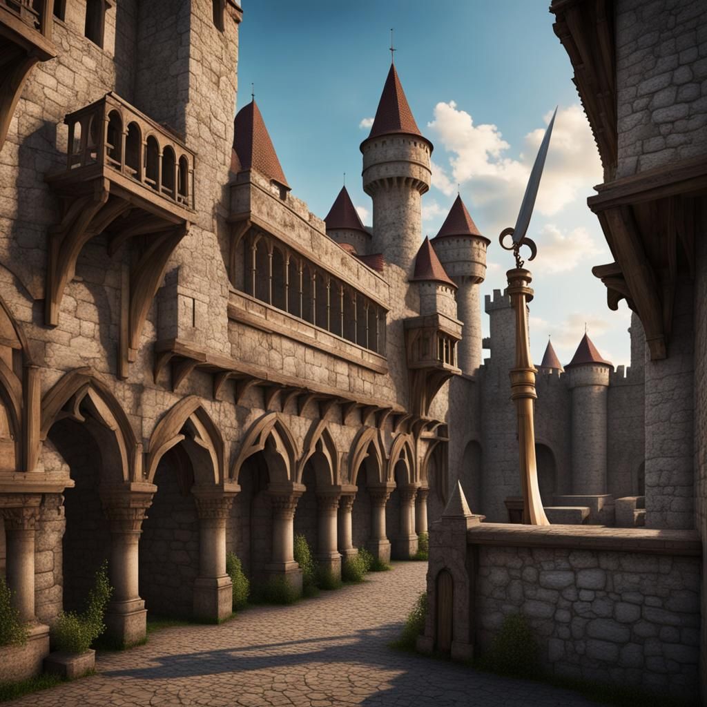 Medieval Fantasy Palace Guard Training Grounds