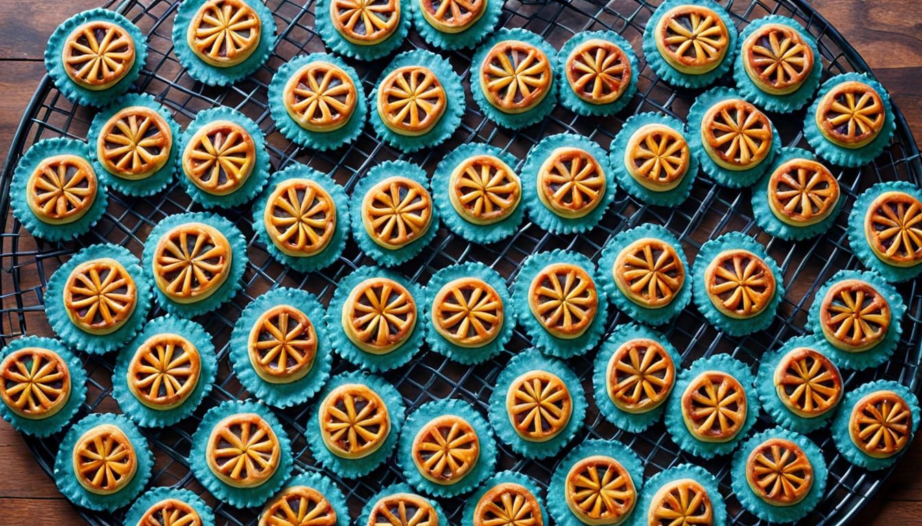 Psychedelic Lattice Pastries by Ossified Chef