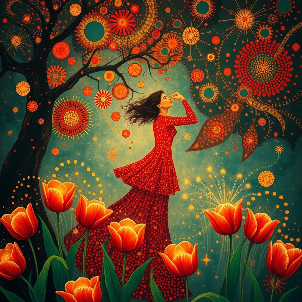 Ethereal Whispers in Vibrant Colors