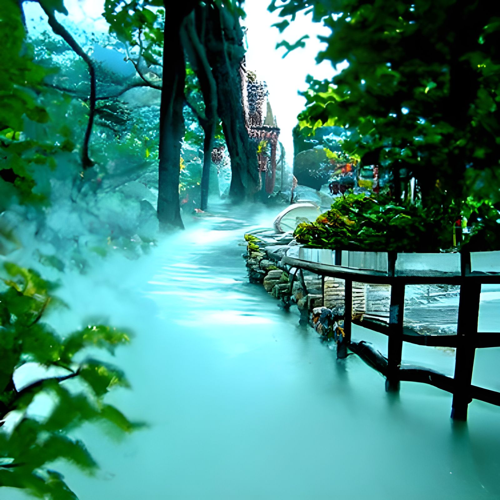 Ethereal Philosopher's Walk: A Detailed Matte Painting