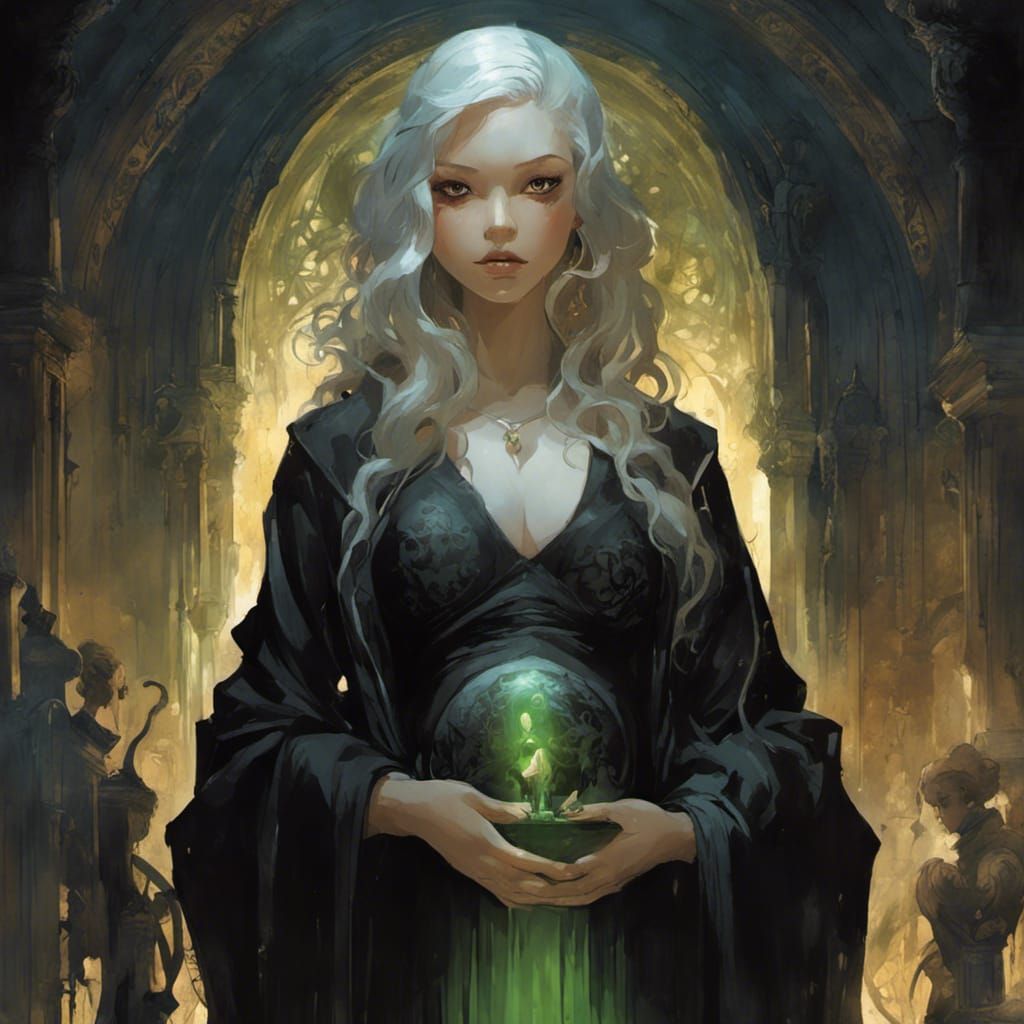 Ethereal Crypt: Pregnant Girl and Lovecraftian Creatures