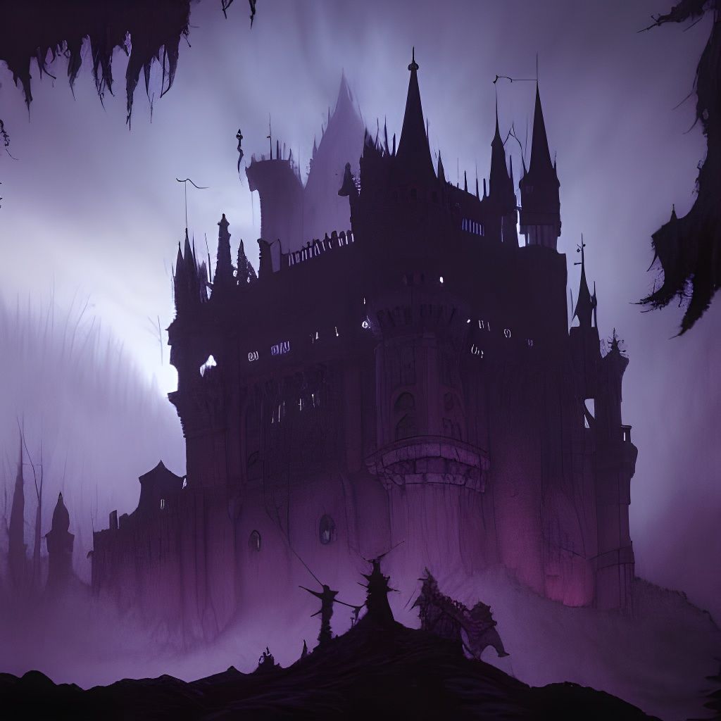 Purple Medieval Castle in Twilight Forest