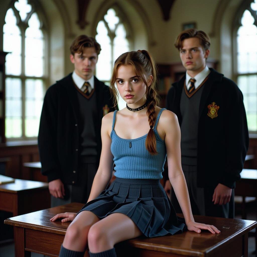 Surprised Ravenclaw Student in Cinematic Style