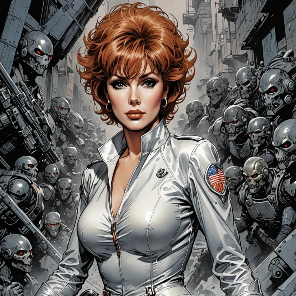 Jill St. John Portrait in Comic Book Style