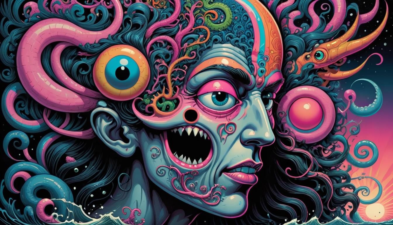 Surreal Psychedelic Tribute with Intricate Details