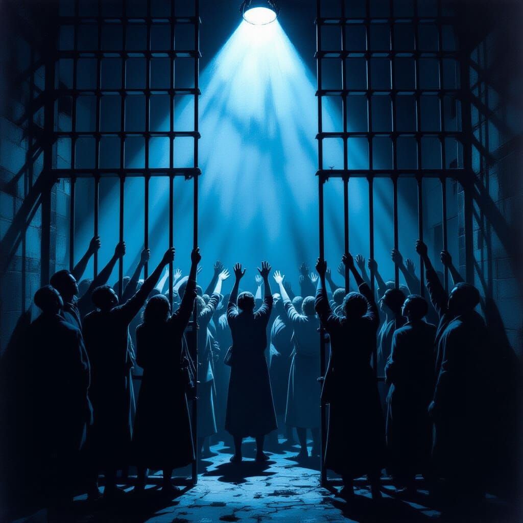 People Reaching for Freedom in Prison