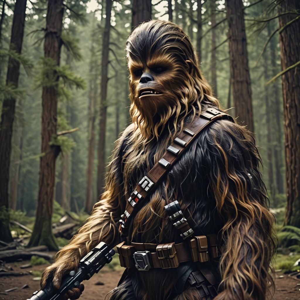 Cinematic Chewbacca Film Still