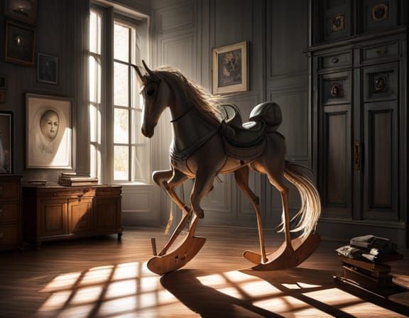 A unique rocking horse