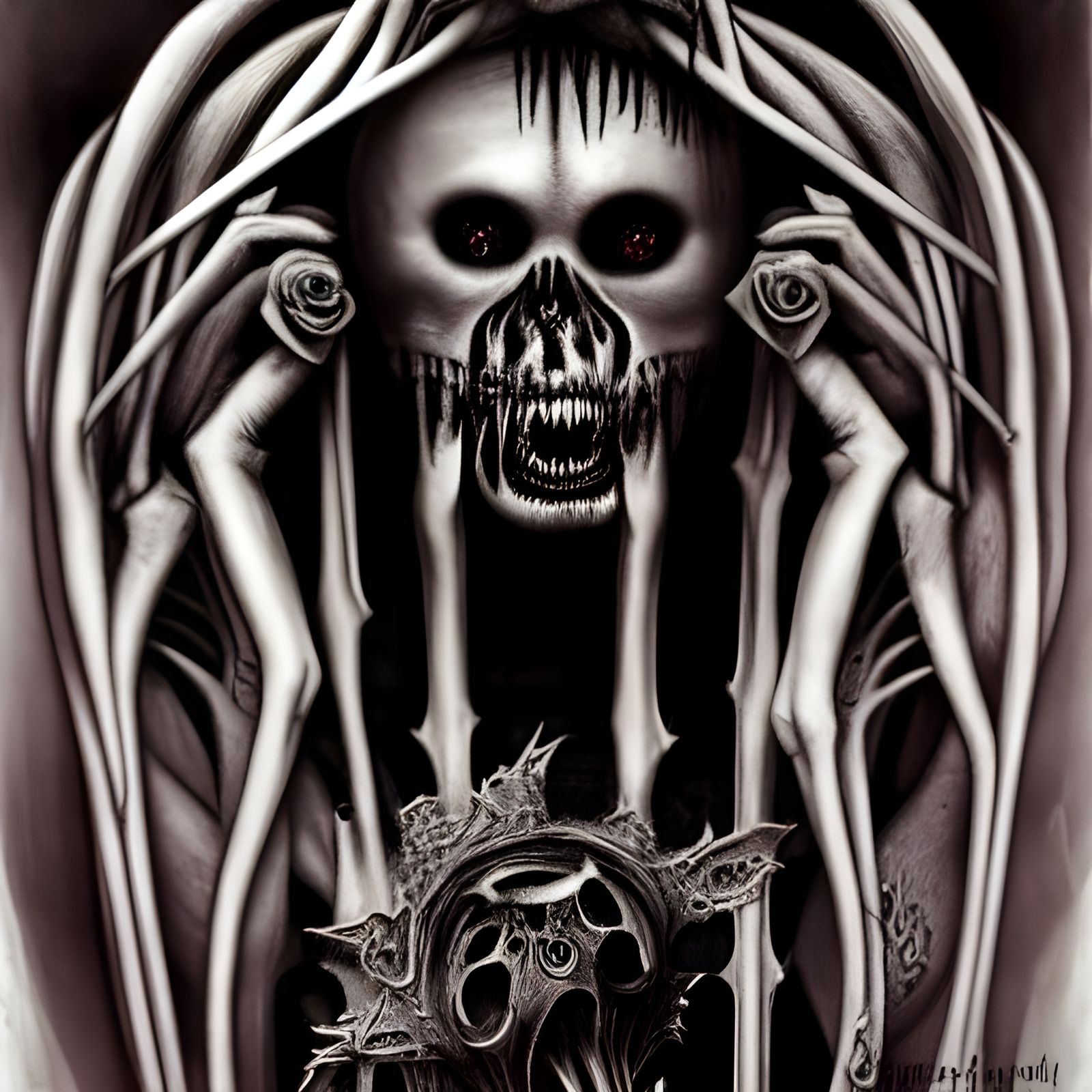 Roses Thrown into Abyss in Dark Academia Style