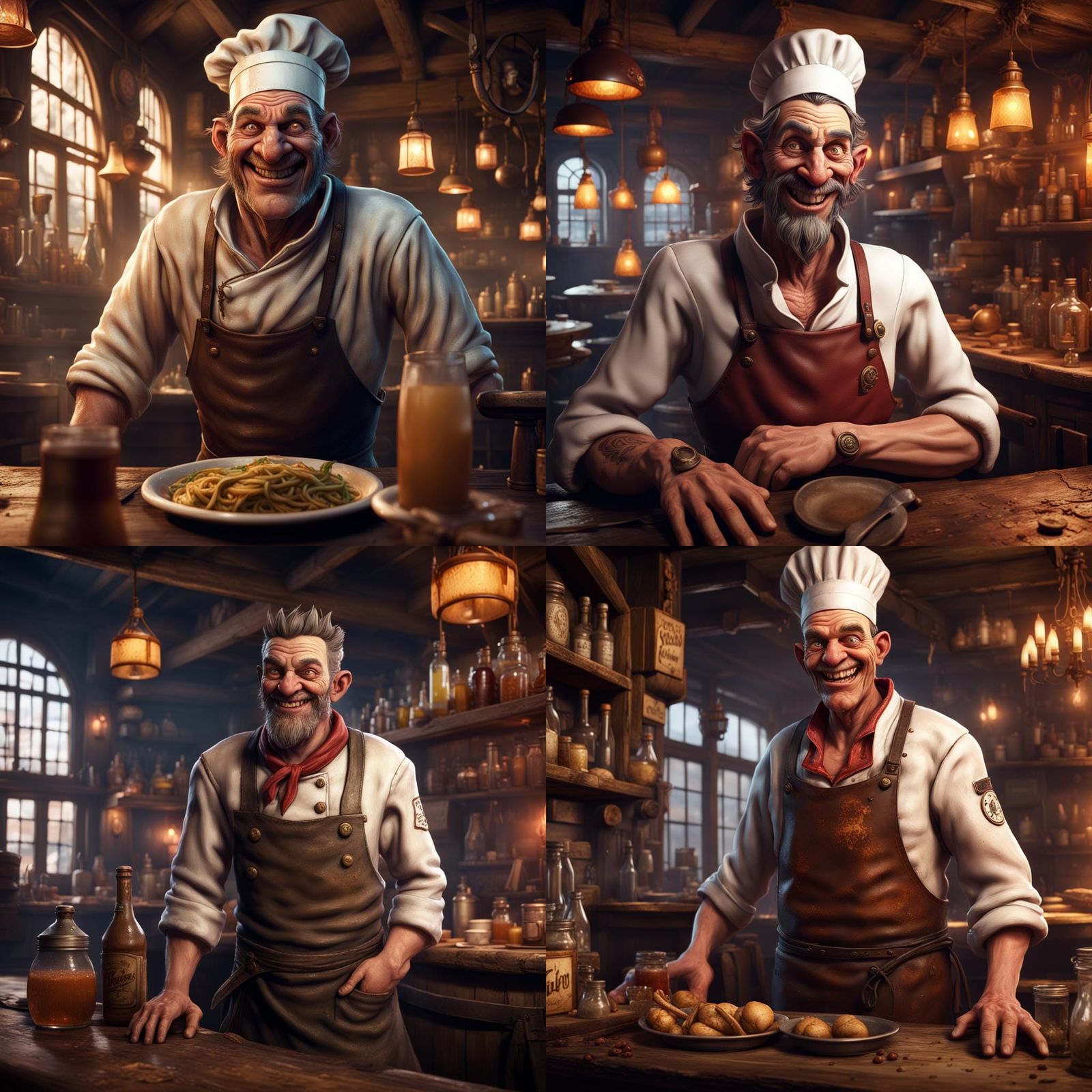 Fantasy Tavern: Grimy Chef with Sleazy Grin