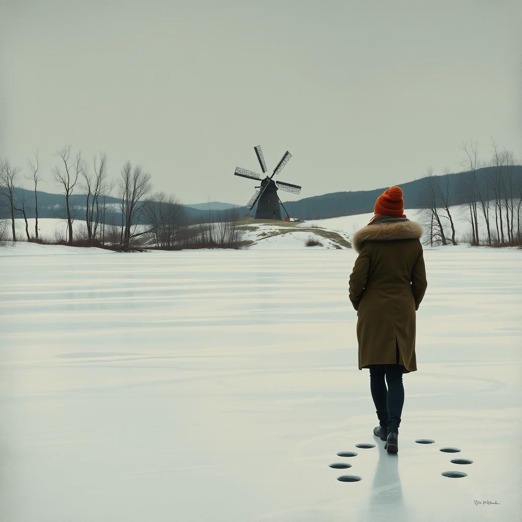 Winter Solitude: Bruegel Meets Warhol in AI Art
