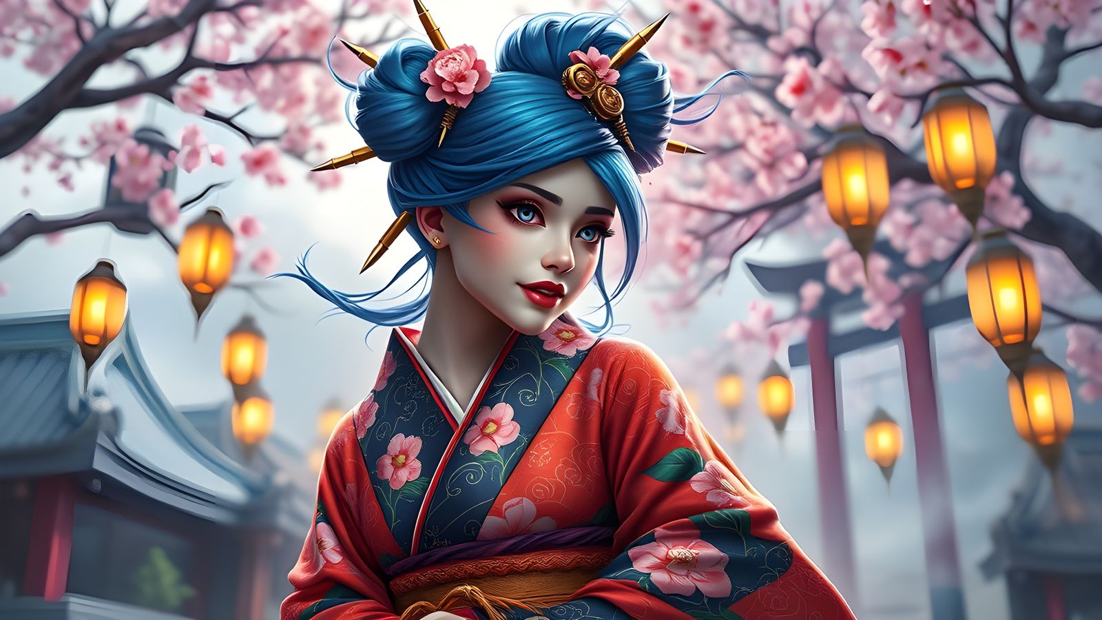 Jinx in Japanese Art Style, Splash Art