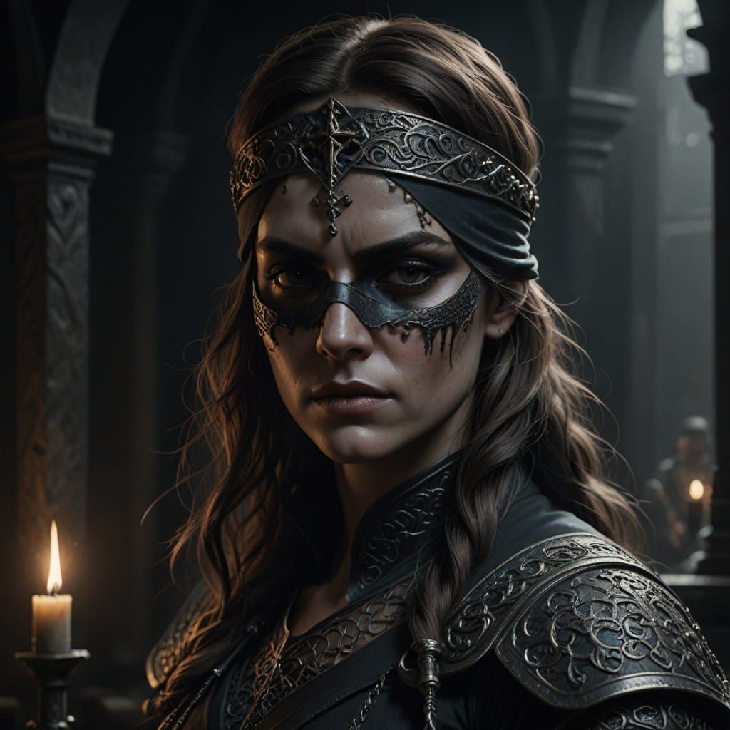 Dark Fantasy Longsword Concept Art with Woman Scale Hilt