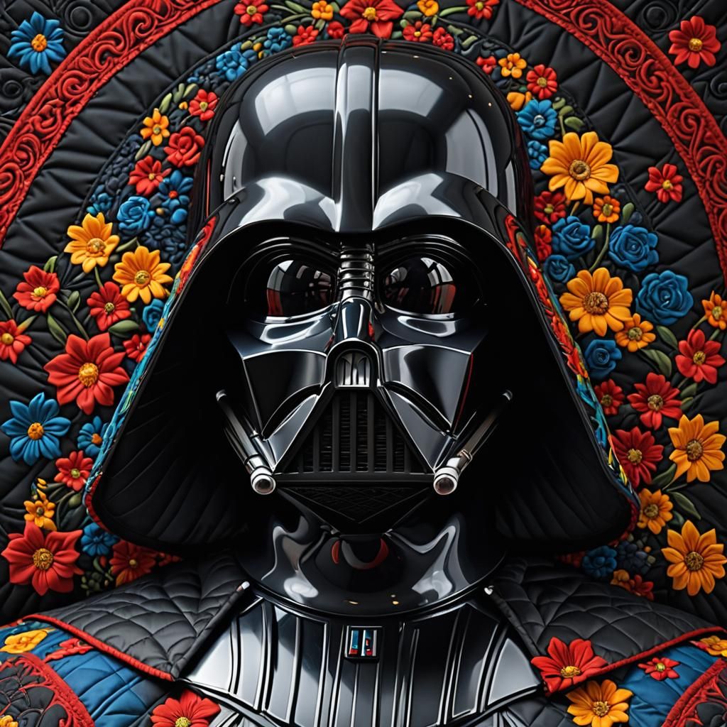 Darth Vader Quilt: Hyperrealistic HDR Image