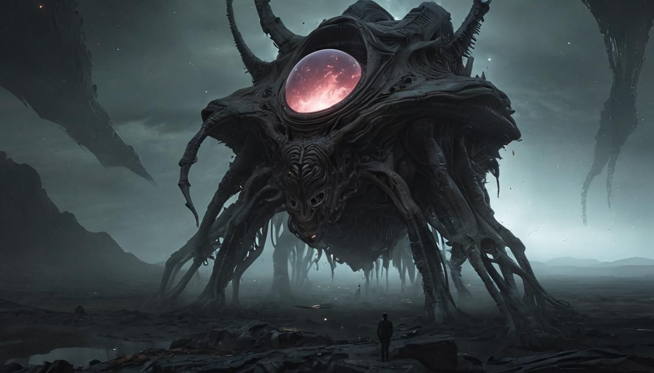 Sinister Alien Monster Emerges from Book