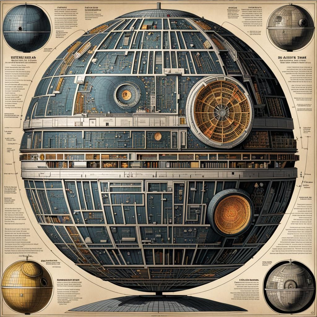 Detailed Scientific Chart of the Death Star