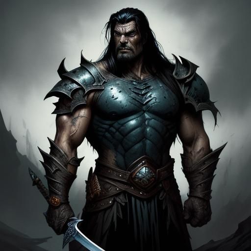 Gorr Wields God-Killing Sword in Dark Fantasy Art