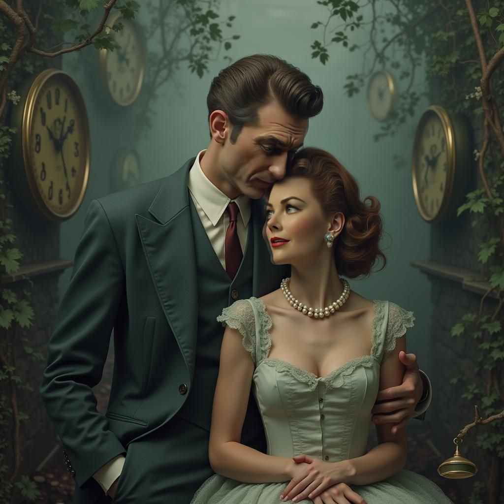 Fantastical Matte Painting of Edward Eating June Cleaver