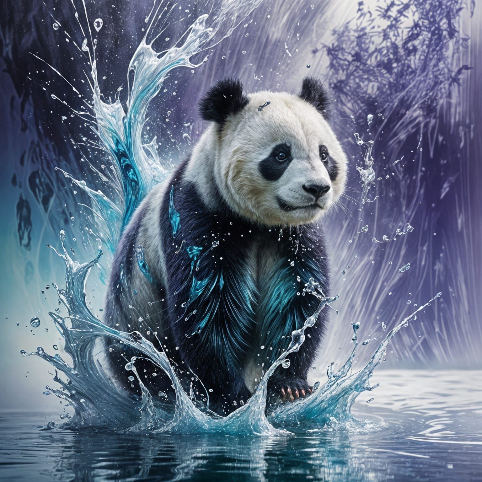 Abstract Water Abstraction in Purple Hues