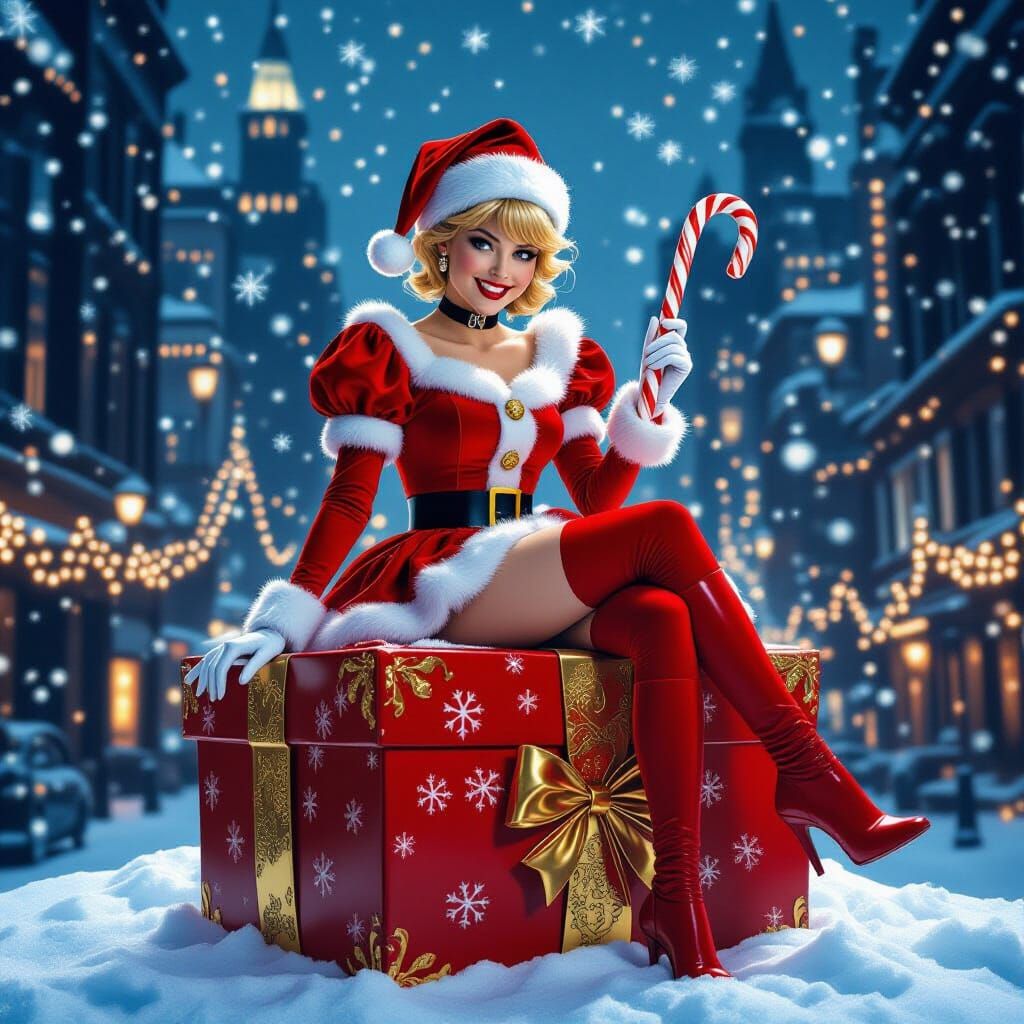 Cinderella as Santa's Helper in Gotham City