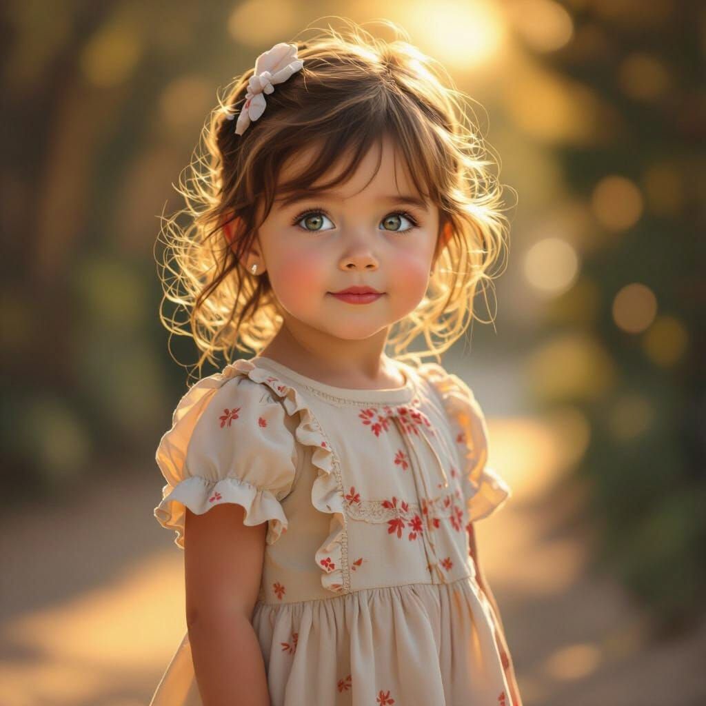 Young Girl in Adult-Inspired Fashion