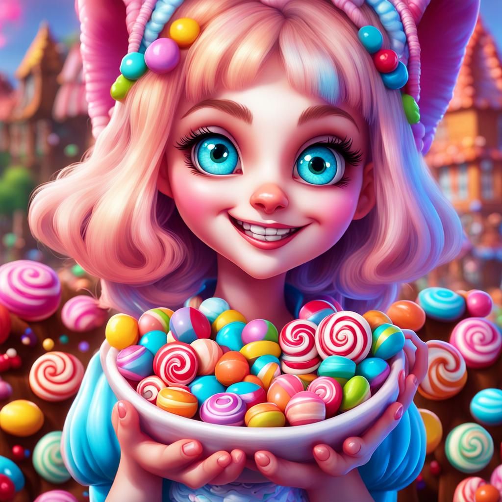 Scary Cute Alice in Candy Art Style
