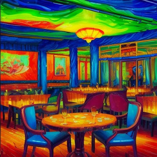 Romantic Candlelight Dinner in Neo-Impressionist Style