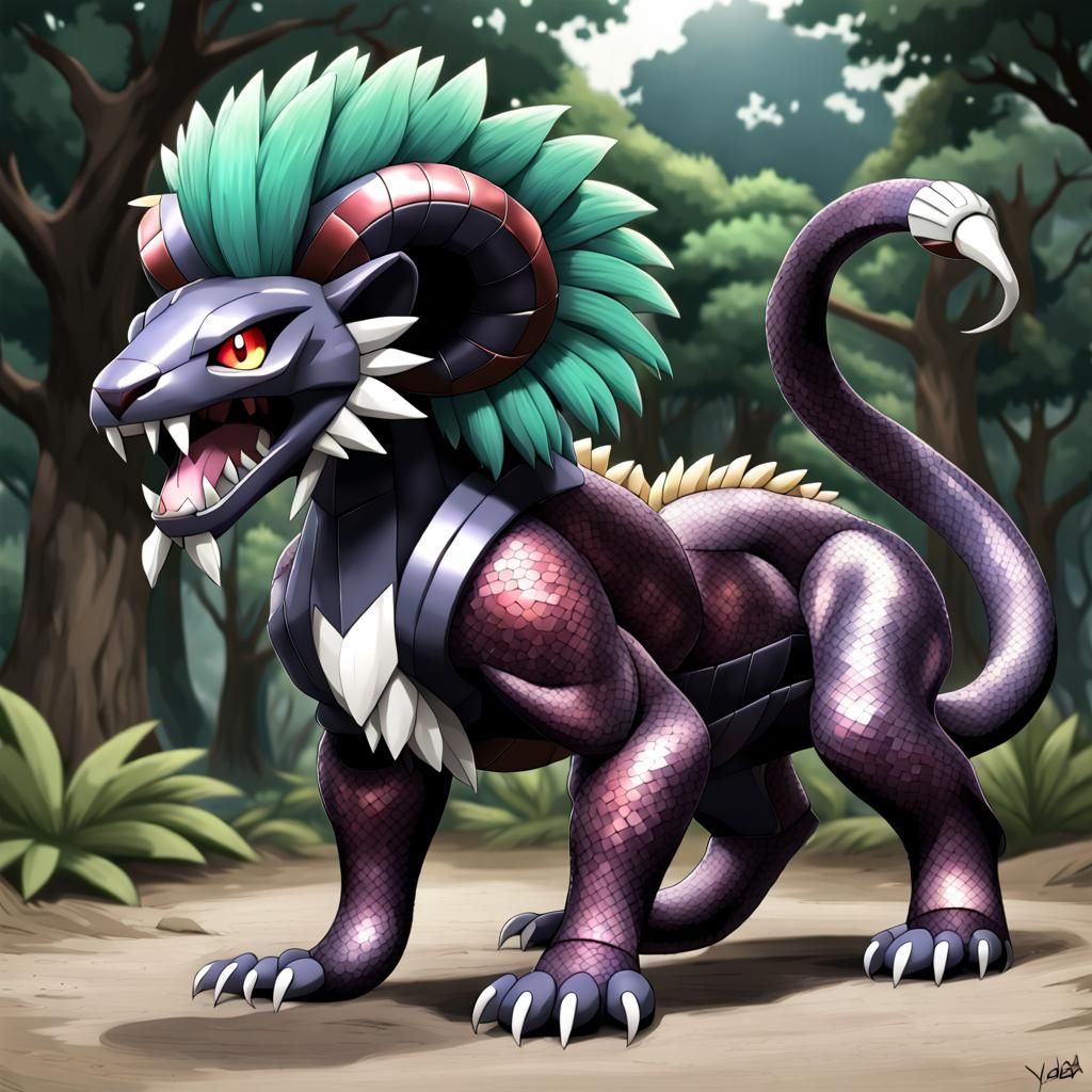 Lion-Headed Snake: Yaldabaoth Pokemon
