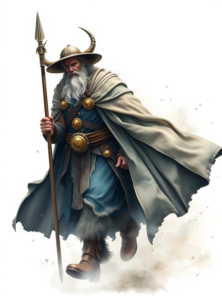 Odin Walking the Paths of Valhalla