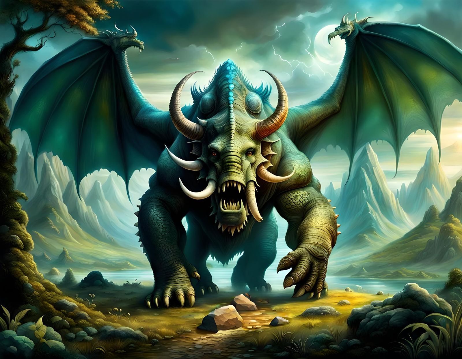 Detailed Prehistoric Rock Pile