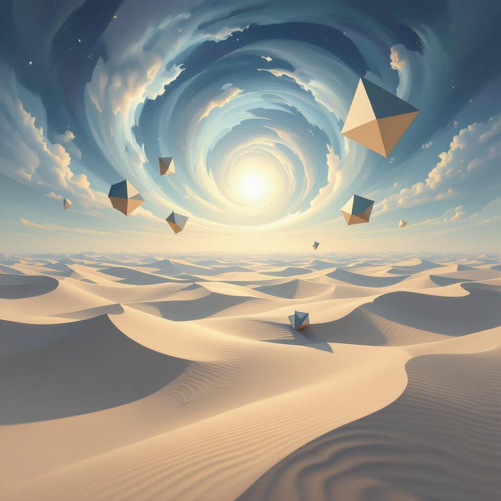 Surreal Cosmic Sands Ethereal Landscape