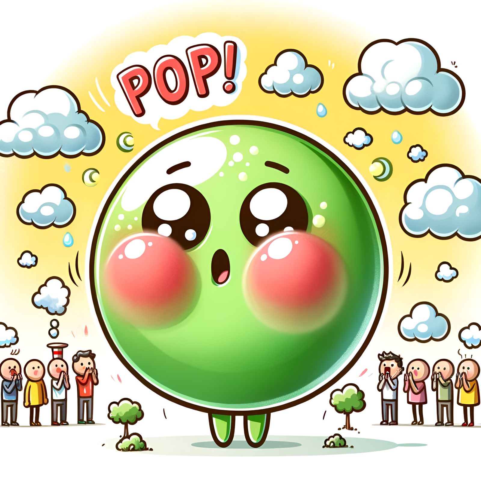 Funny Cartoon Character Passing Gas