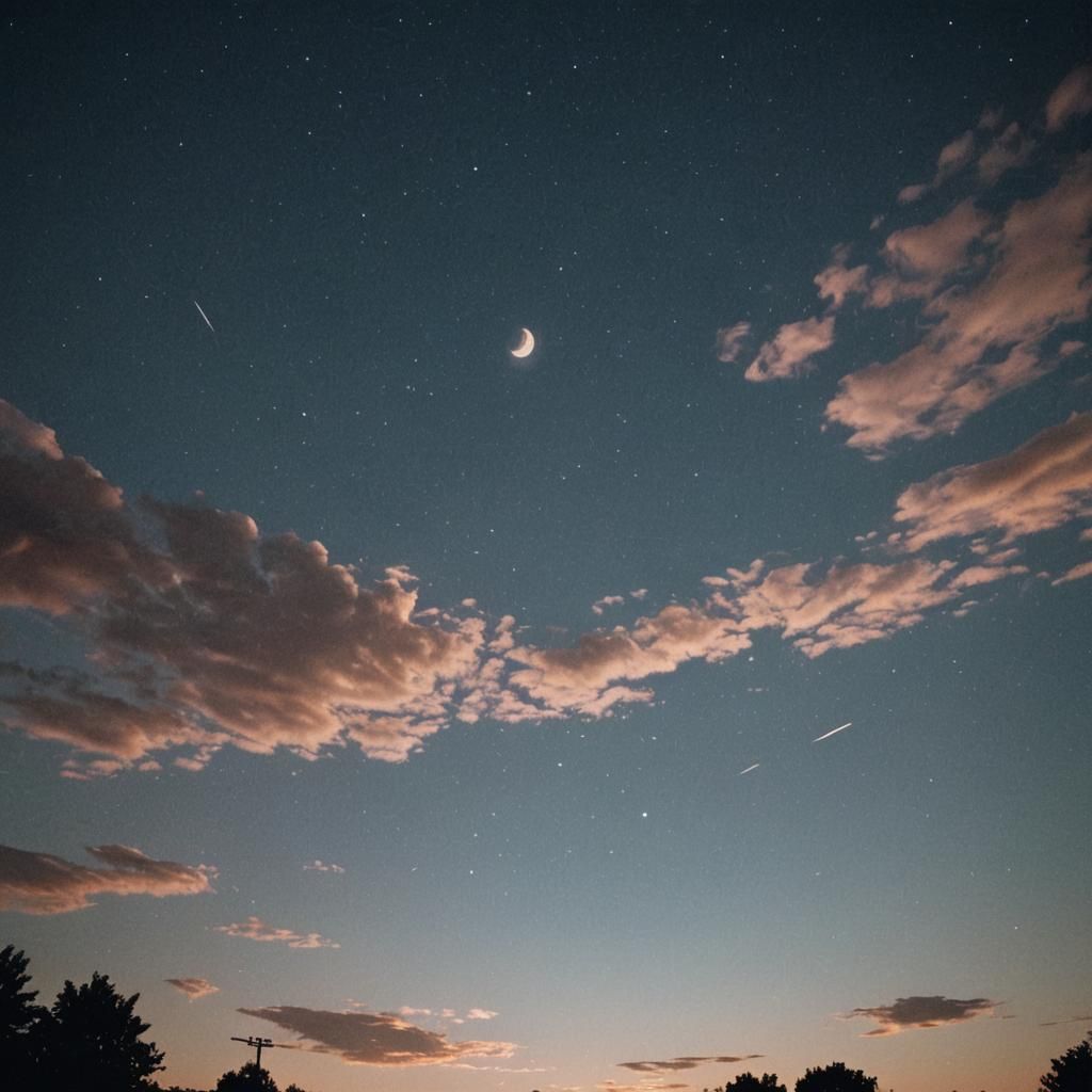 Dramatic Moonlight Night Sky Cinematic Still