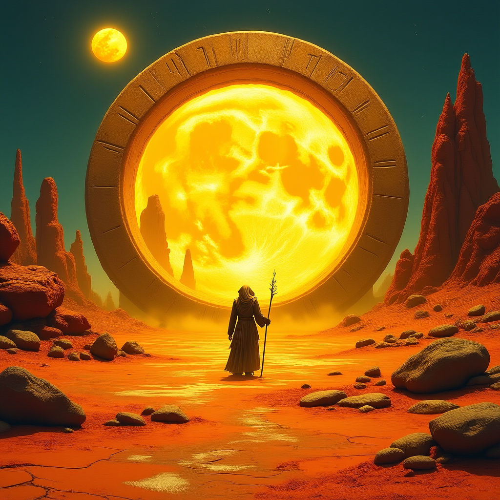 Colossal Portal on Alien World, Matte Painting