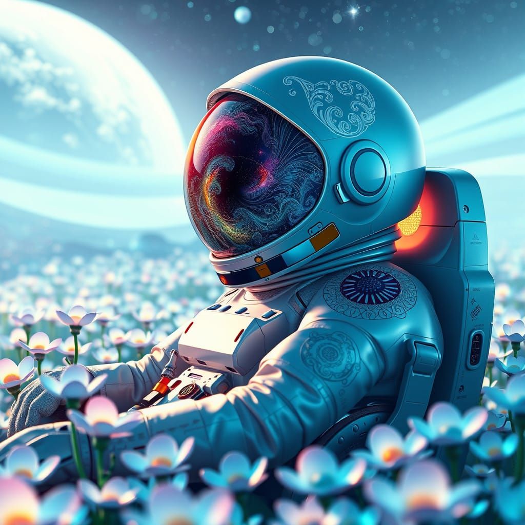 Cosmic Explorer Finds Serenity among Alien Bloom
