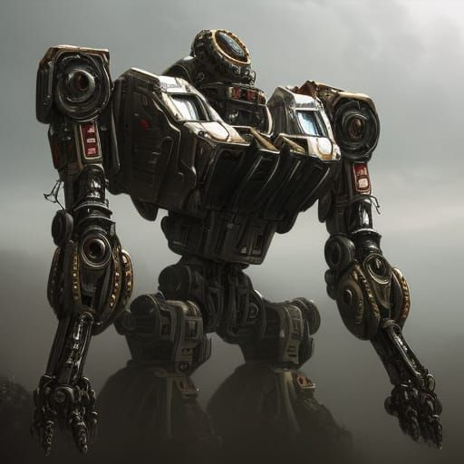 Epic Mecha Digital Matte Painting