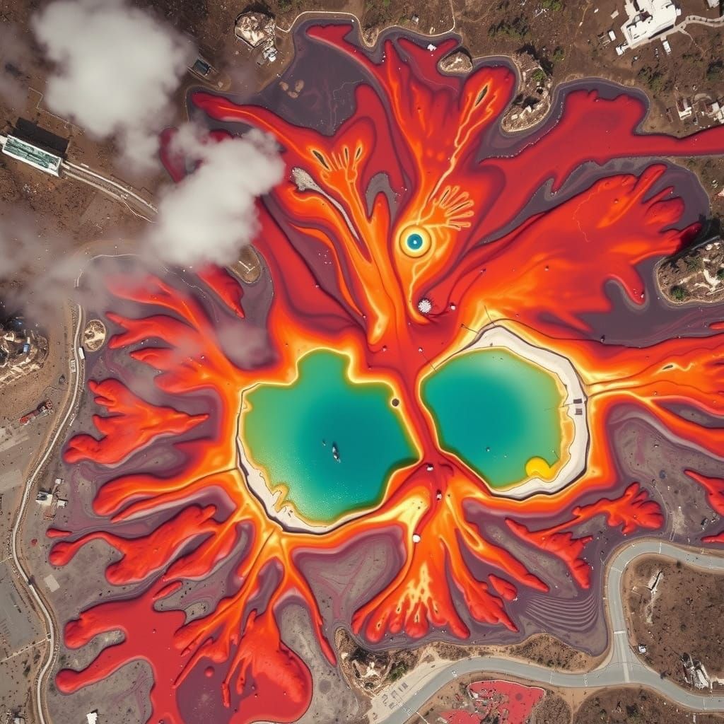 Ancient Geoglyphs Rise from Geothermal Pools