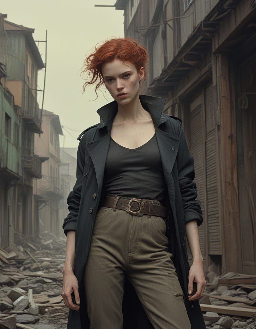 Neo-Noir Fantasy: Postapocalyptic Norwegian Woman