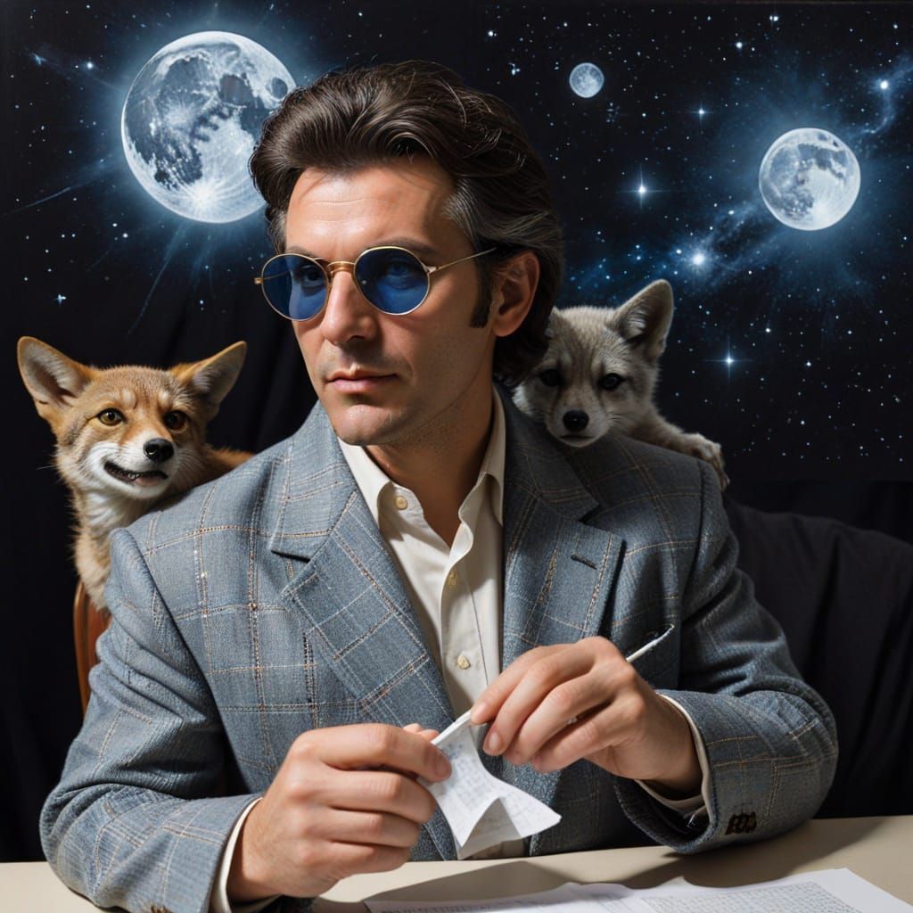 Occult Cosmic Scene with Dark Star Geometry