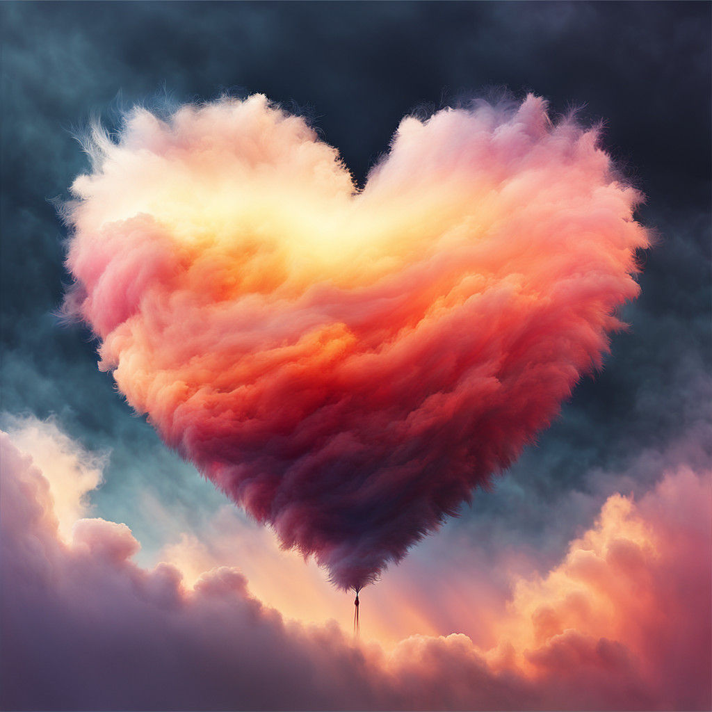 Soft Focus Heart Wrapped in Cloudy Blanket of Wistful Dreams