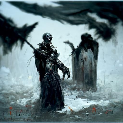 Vengeful Undead Horror in Doré-Rutkowski Style