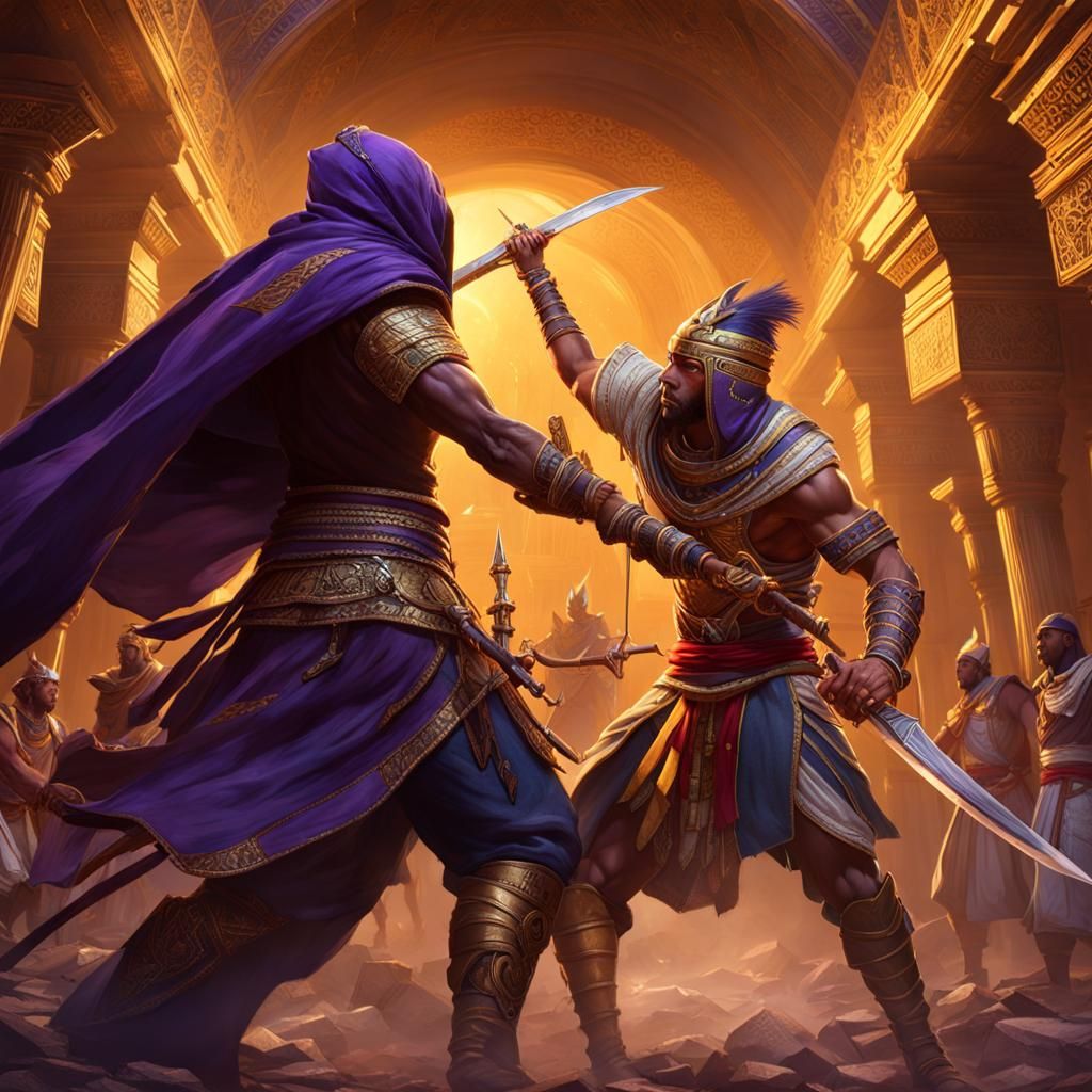 Bayek's Epic Battle Against the Pharaoh